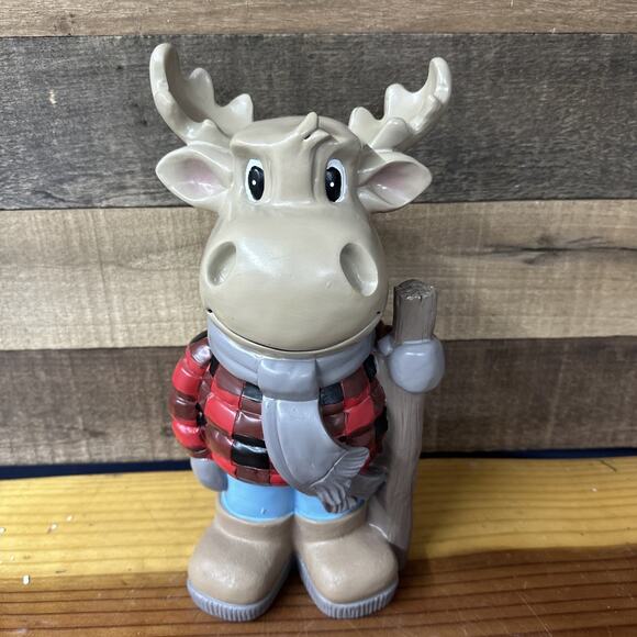 Christmas Moose Statute 11" tall - Picture 1 of 4